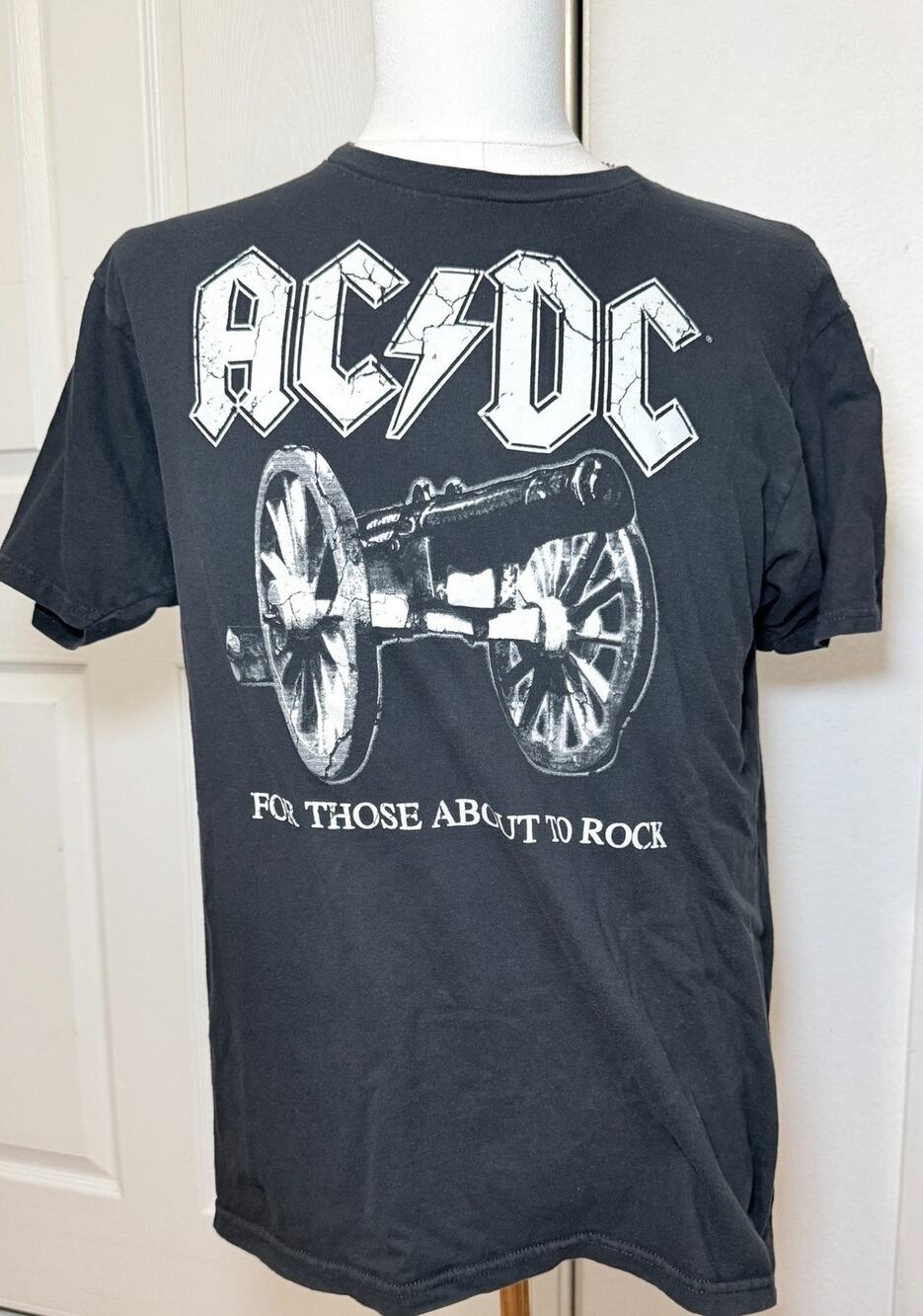 AC/DC For Those About to Rock Black Graphic T-Shirt Large